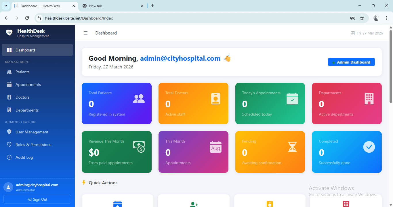 HealthDesk screenshot